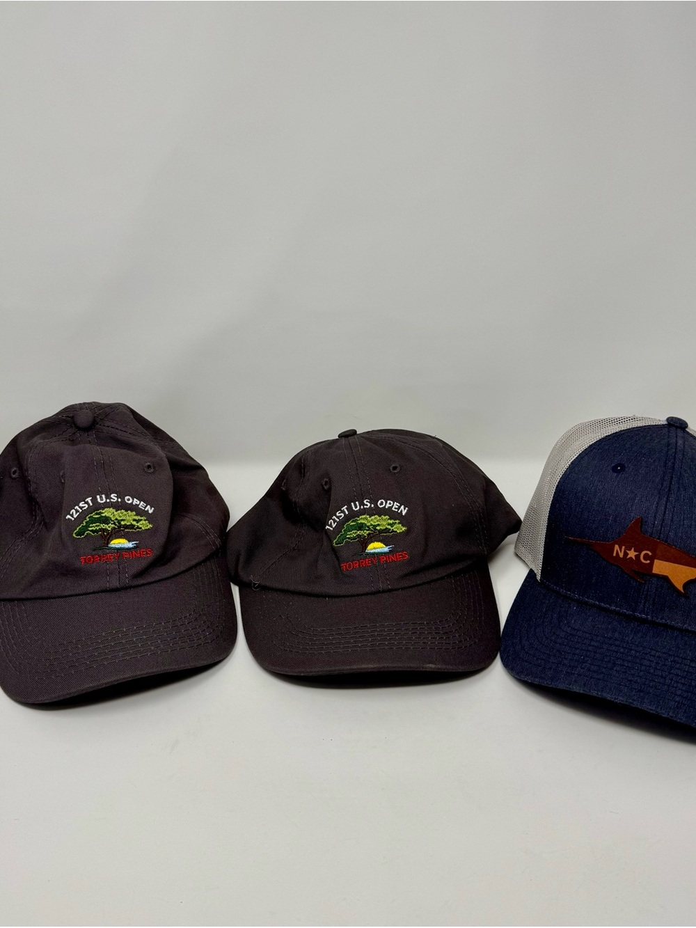 Richardson |Men’s Hat Bundle,3Hats-1North Carolina, 2 US Open Torrey Pines-EUC